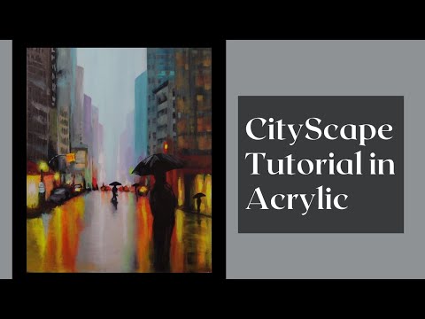 How to Paint a Rainy City Street Scene with Acrylics