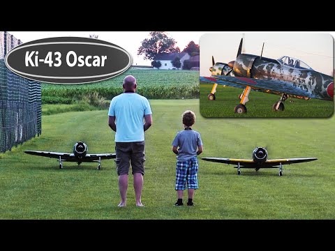 2 x Warbird, RC scale Ki-43 Oscar japanese fighter, Hangar 9, Saito FG90 / FG60 R3, airplane HAN4720