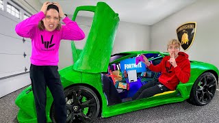 I Built a SECRET LAMBORGHINI GAMING ROOM  to Hide from my SISTER!!