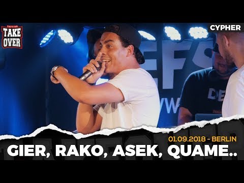 TopTier Takeover Berlin: 01.09.18 Die Cypher feat. Gier, Rako, Quame uvm.