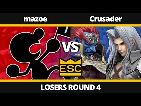 ESC 64 - Losers Round 4 - mazoe (Mr. Game & Watch) Vs. Crusader (Ganondorf, Sephiroth) SSBU UK Local