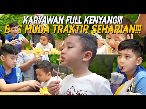 SATU GEDUNG DITRAKTIR CIPUNG RAFATHAR!SEMUA MAKAN ENAK! PULUHAN GEROBAK JAJARANS DIPANGGIL KEKANTOR!