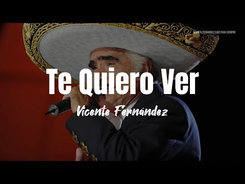 Vicente Fernández - Te Quiero Ver (Letra)