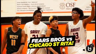 FEARS BROS vs CHICAGO ST RITA Highlights! Joliet West Comeback! Jeremy, Jeremiah Fears Morez Johnson