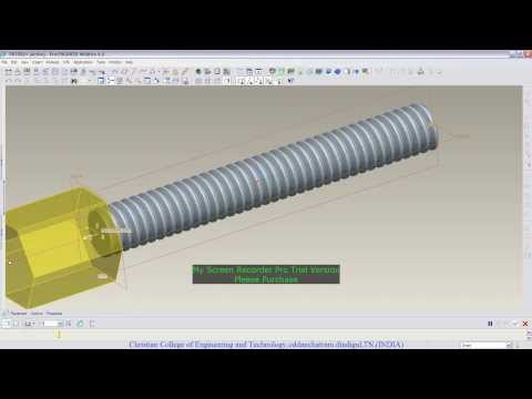 HOW TO CREATE THE THREAD CUTTING FOR BOLT IN ProE