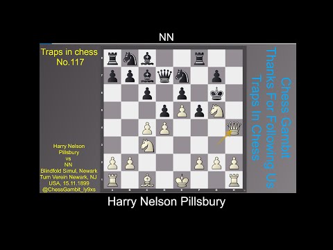 Harry Nelson Pillsbury vs NN  #Traps in chess No 117
