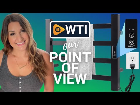 Towel Warmer Heated Towel Bar-Rack - Nopwer Bathroom Wall Mounted Electric Towel Drying Plug-in Matte Black 4 Bars - WTI product video review