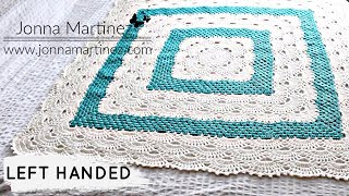 LEFT HANDED | HOW TO CROCHET GRANDMA'S GERMAN SHELLS BLANKET | Virus and Granny Stitch Blanket