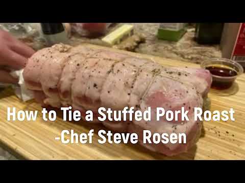 Chef Rosen Teaches How to Tie a Pork Roast, as part of a Health Matters Workshop