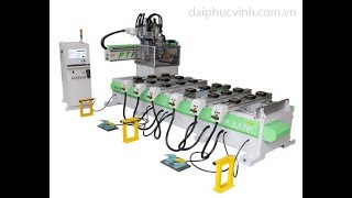 Máy phay cnc Router + khoan nhiều hướng