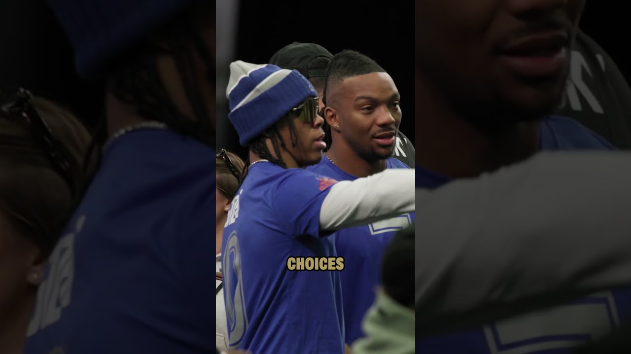 Running backs Bijan Robinson and Jahmyr Gibbs talking shop at the Pro Bowl Games #nfl