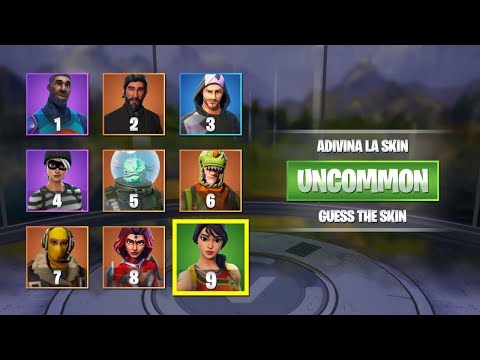 ADIVINA LA SKIN DE FORTNITE POR SU CALIDAD... LEGENDARIA, EPICA, RARA, POCO COMUN | tusadivi