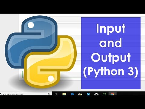 Standard Input And Output Method Python 3