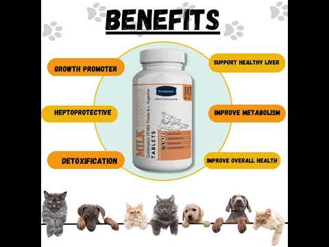Milk thistle tablets for pets-liver care supplement-60 table...