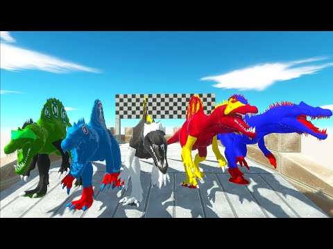 Chaos Theory Hunting Found Jurassic World Evolution 5 SPINOSAURS vs T-REX Superheros - DinosaursRace