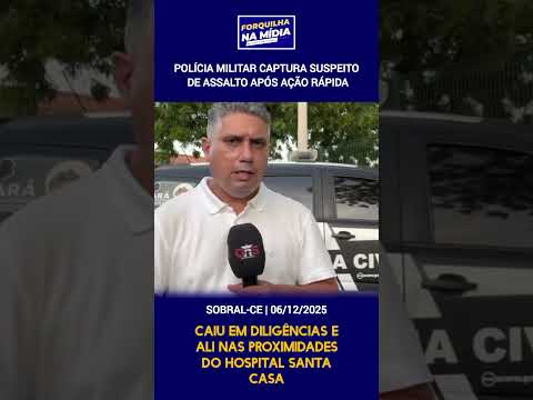 Motopatrulhamento captura suspeito de assalto após ação rápida em Sobral