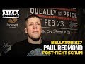 Bellator 217: Emotional Paul Redmond Praises Coach After Win - MMA Fighting