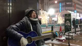 気温‐12℃  極寒のすすきの氷まつり　藤井蛍君という若者に出会いました。