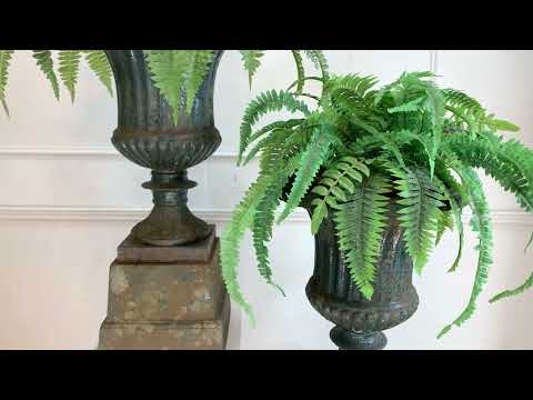 LCT Home Late 19th C Victorian Cast Iron Urns