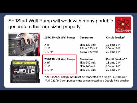 Can a Soft Start Well Pump Run on a Generator? Generator Sizing for 120V & 240V Pumps - FAQ 7