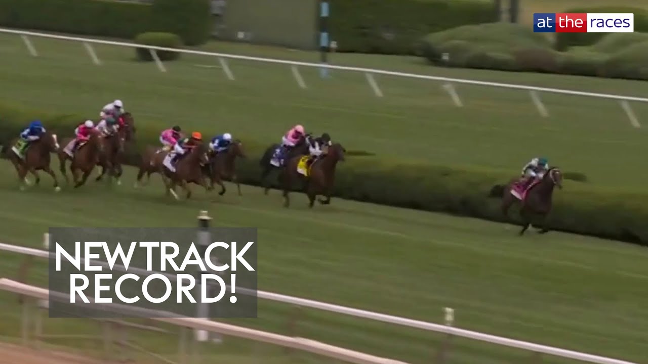 COGBURN breaks the track record to win the Jaipur Stakes at Saratoga