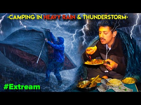 Heavy Rain Camping Stucked In Forest | Camping In The Rain | Unknown Dreamer 