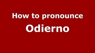 How to pronounce Odierno