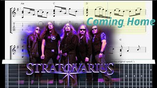 (Best Guitar Lesson) Stratovarius - Coming Home (slow speed for lesson)