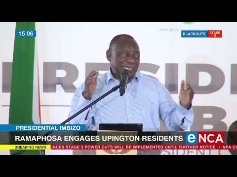 President Cyril Ramaphosa leads imbizo in Upington