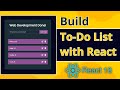 React Todo List App Tutorial React JS Project Tutorial For Beginners Todo List App CRUD Method