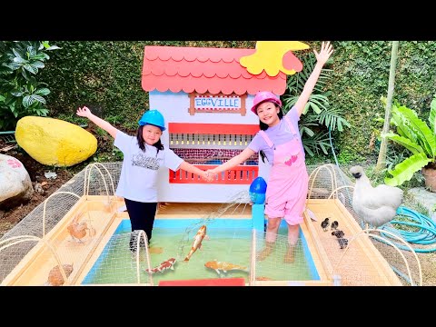 Bug makes Eggville house for pets 🐥 🐥 🐥