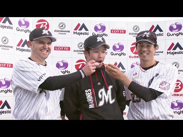 マリーンズ・種市投手・岡選手・レアード選手ヒーローインタビュー 2019/5/6 M-F