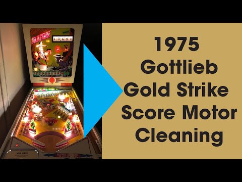 1975 Gottlieb Pinball Gold Strike Score Motor Contact Cleaning