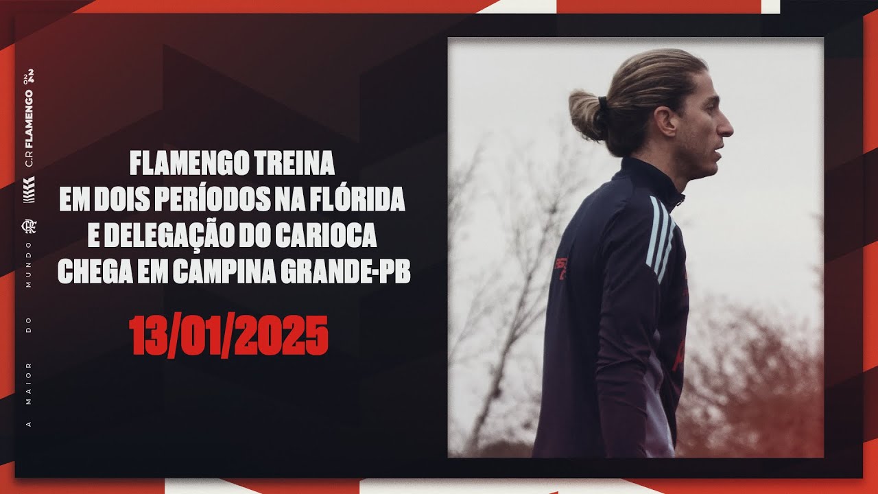 Flamengo treina em dois períodos na Flórida e delegação do Carioca chega em Campina Grande-PB