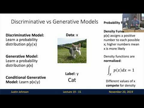 Lecture 19: Generative Models I
