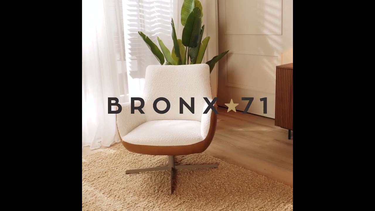 Ledersessel Stella drehbar cognac