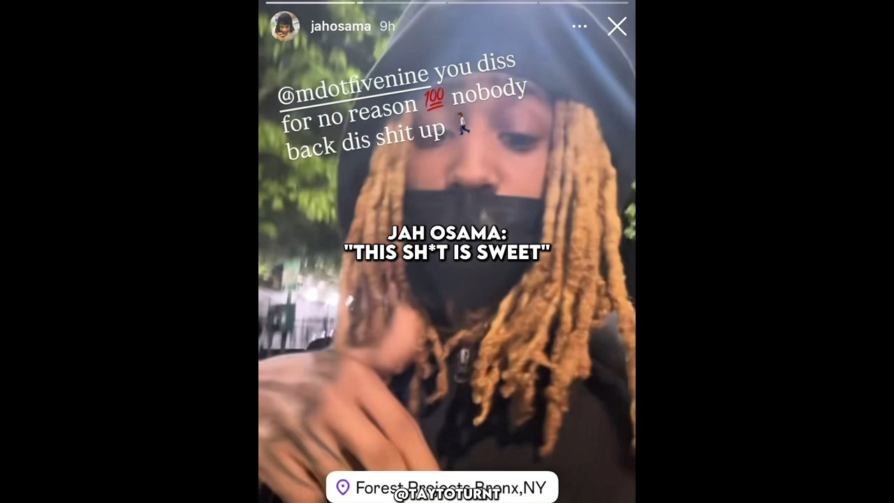OY Member Jah Osama Spins Mdot 59s Block For Dissing Sugarhill‼️😳 #mdot59