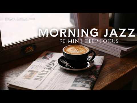 90 Mins Morning Focus Jazz ☕️ Smooth Cafe Mix for Study & Work [Dawn Ritual No.18]