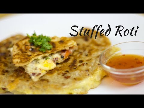 Stuffed Roti - Leftover Roti Recipe | Pizza Paratha | Cheese Paratha | Indian Breakfast Recipe