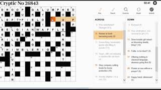 Solving the Times Crossword on 29th Sept