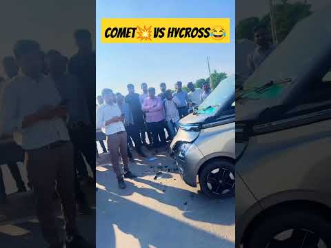💥MG Comet 👌Ev build quality 💯 stronger than 🚫 Hycross 😯 MG comet #ev#accidentnews #buildquality