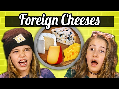 KIDS EAT FOREIGN CHEESES! | Kids Vs. Food
