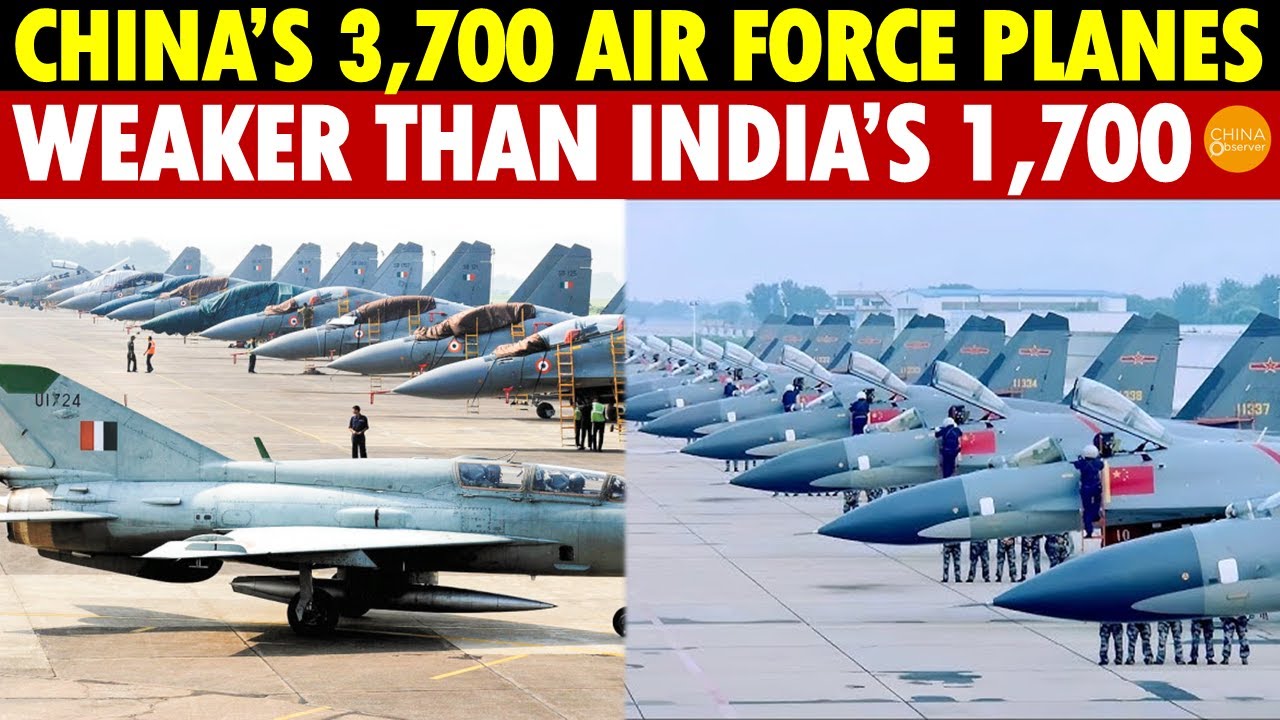 China’s Air Force Power is Terrifyingly Low! 3,700 Planes, Weaker than India’s 1,700 and USMC 1,200