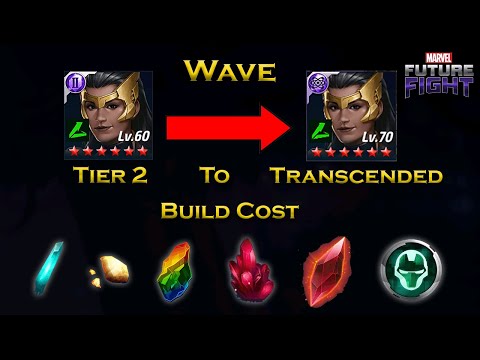 Wave Tier 2 To Transcended Potential Build Cost Information - F 2 P - Marvel Future Fight