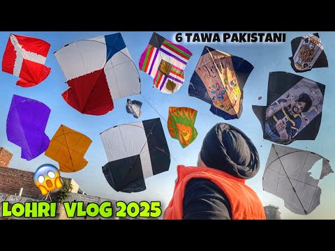 Flying 6 Tawa Kites ON LOHRI 😱 *KITE FIGHT* Patangbazi Amritsar Di