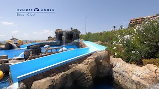 Los TOBOGANES del BEACH CLUB de HOLLIDAY WORLD Benalmadena