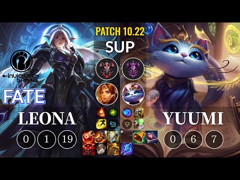 IG Fate Leona vs Yuumi Sup - KR Patch 10.22