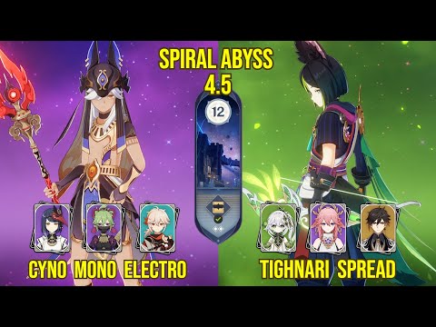C0 Cyno Mono Electro & C4 Tighnari Spread | Genshin Impact Spiral Abyss Version 4.5