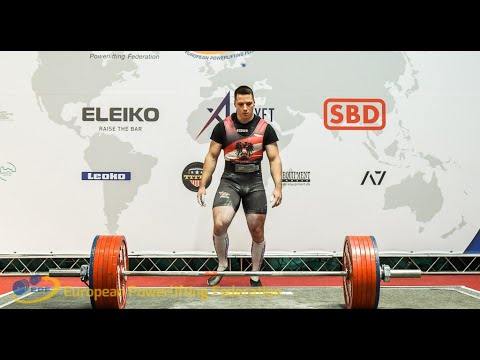 European Powerlifting Championships 2019/ Kaunas/ -93kg/ Juniors/ René Hofer