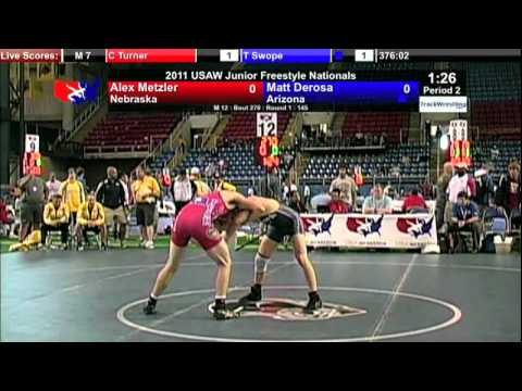 Junior Freestyle 145 - Matt DeRosa (AZ) vs. Alex Metzler (NE)